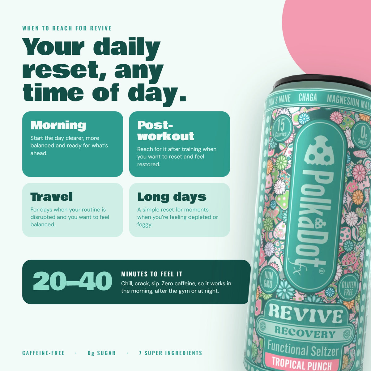 Revive seltzer: when to reach for it, morning, post-workout, travel, long days