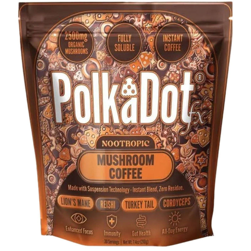 PolkaDotFx Adaptogenic Mushroom Coffee package