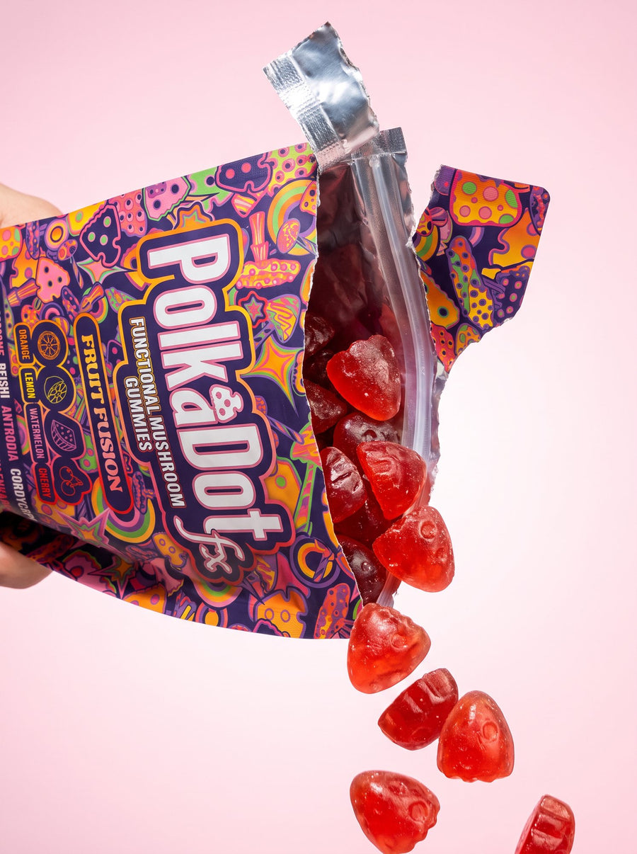 PolkaDotFx gummies fruit fusion pouch pour