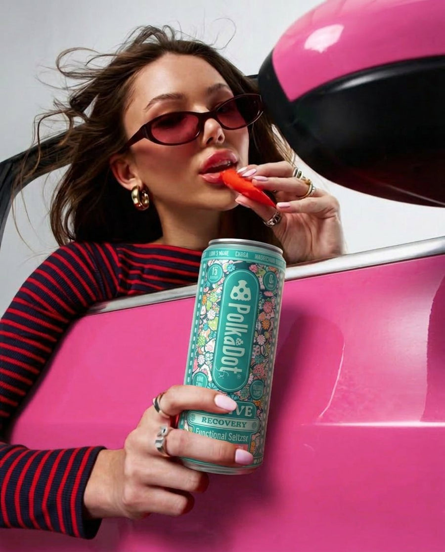 PolkaDotFx revive seltzer lifestyle pink car