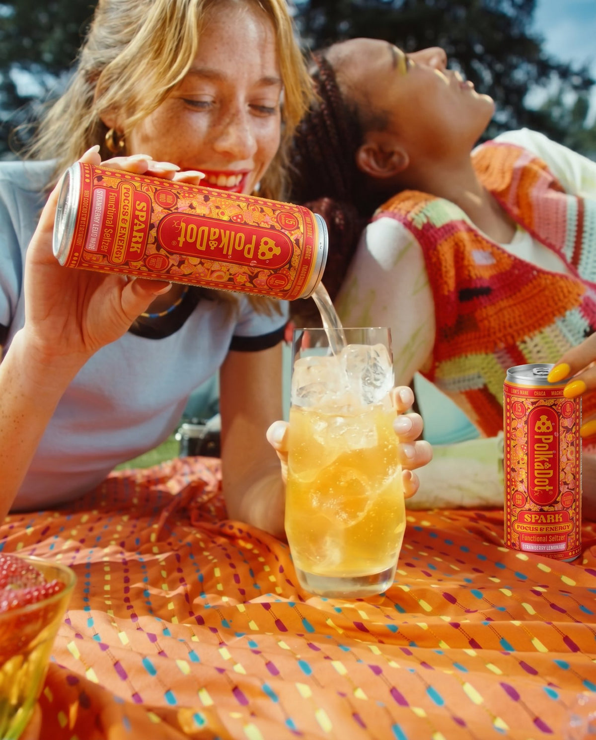 PolkaDotFx spark seltzer lifestyle picnic